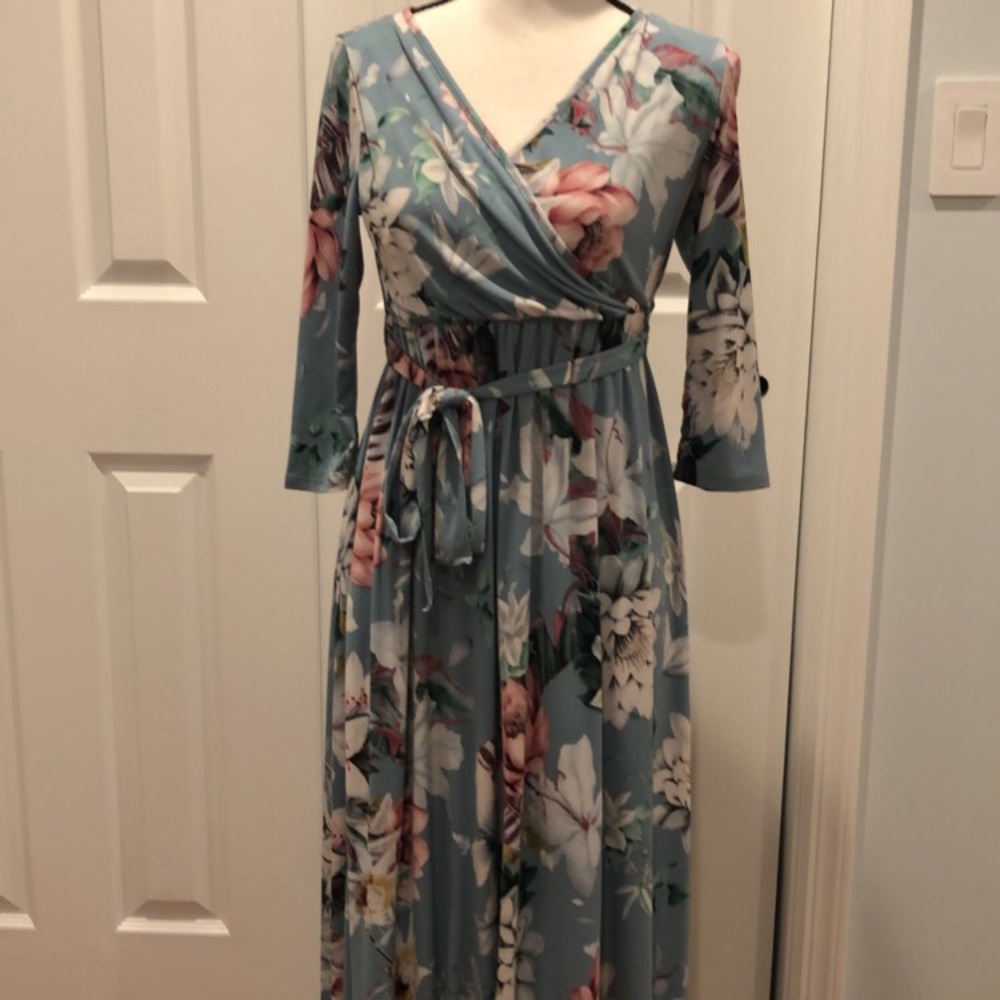 Pink Blush Floral Maternity Dress